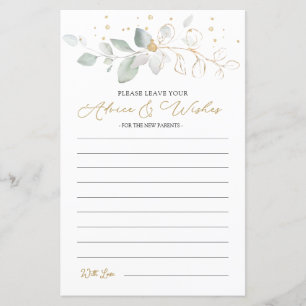 Green Gold Foliage Advice & Wishes for New Parents