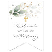Green Gold Foliage Christening Vlaggetjes (Tweede vlag)