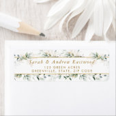 Green Gold Foliage Return Address Label (Insitu)