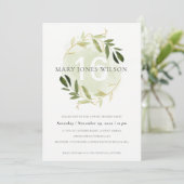 GREEN GOLD FOLIAGE WREATH SWEET 16 BIRTHDAY KAART (Staand voorkant)