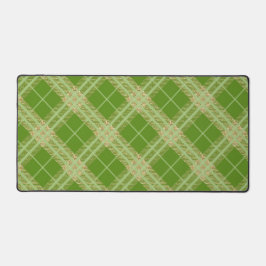 GREEN & GOLD GLITTER LOOK PLAID PATTERN BUREAUMAT
