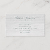 Green Gold Glitter Marble Geode Name Agate Visitekaartje (Achterkant)