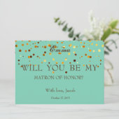 Green Gold Glitter MATRON VAN HONOR (Staand voorkant)