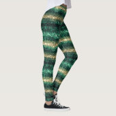 Green Gold Glitzy St. Patrick's Day Glitter Leggings (Rechts)