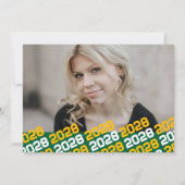 Green & Gold Graduation 2 Carte de remerciements p (Dos)