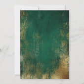 Green Gold Lights Retraite Party Invitation (Dos)