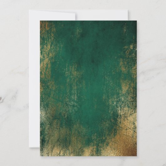 Green Gold Lights School Class Reunion Invitation (Dos)