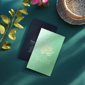 Green Gold Lotus Yoga Meditation Reiki Instructor Visitekaartje