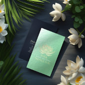 Green Gold Lotus Yoga Meditation Reiki Instructor Visitekaartje