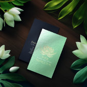 Green Gold Lotus Yoga Meditation Reiki Instructor Visitekaartje