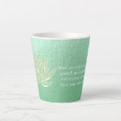 Green Gold Lotus Yoga Studio Meditation Instructor Latte Mok (Voorkant)