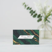 Green Gold Luxury Carte de visite (Debout devant)
