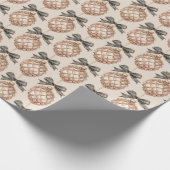 Green Gold Pineapples with Bows Christmas Cadeaupapier (Hoek)