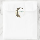 Green & Gold Quinceañera Custom Round Sticker (Sac)