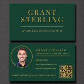 Green Gold Real Estate Agent QR Code Visitekaartje