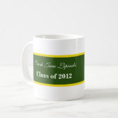 Green & Gold School Graduation Photo Collage Mugs (Devant gauche)