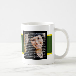 Green & Gold School Graduation Photo Collage Mugs