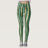 Green Gold Shamrock St. Patrick's Day Leggings (Voorkant)