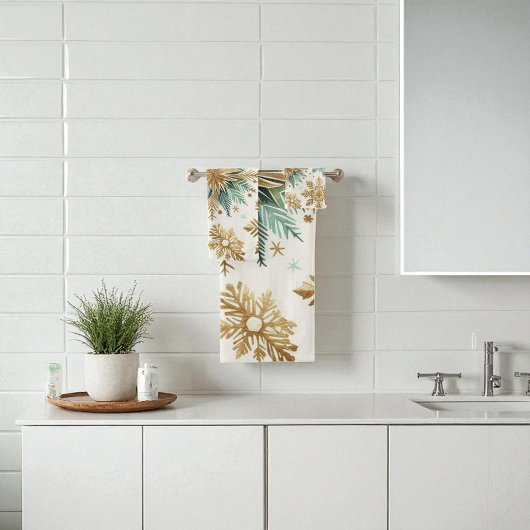 Green Gold Snowflake Fête Florale