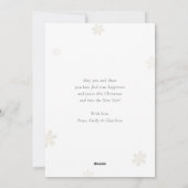 Green Gold Snowflake Photo Joyeuses cartes de Noël (Dos)