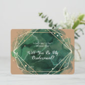 Green Gold Tan Serez-Vous Mon invitation D'Épouse (Debout devant)