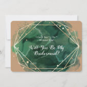 Green Gold Tan Serez-Vous Mon invitation D'Épouse (Devant)