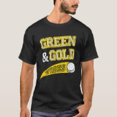 Green & Gold Vibes Hockey Team Fan T-shirt (Voorkant)