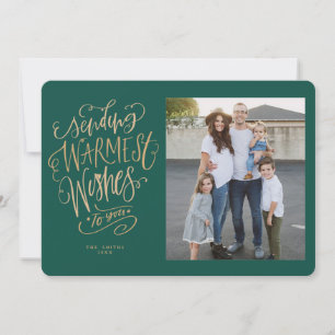 Green Gold Warmest Wis Carte photo de vacances