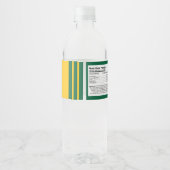 Green & Gold Yellow Graduation Étiquette bouteille (Dos)