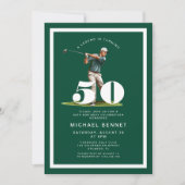Green Golf 50th Birthday Invitation (Devant)