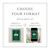 Green Golf 60th Birthday Invitation