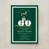 Green Golf 60th Birthday Invitation