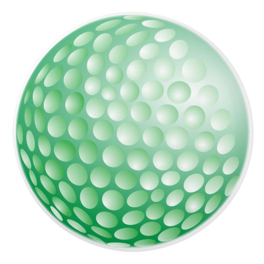 Green Golf Ball Design Keramische Knop (Voorkant)