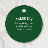 Green Golf Bedankjes Labels (Achterkant)