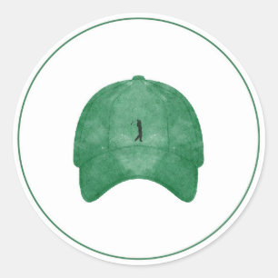 Green golf caddie pet sticker