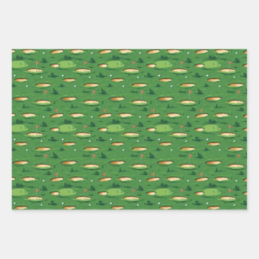Green Golf Course Inpakpapier Vel (Voorkant)
