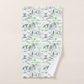 Green Golf Icons Motif (Serviette à main)