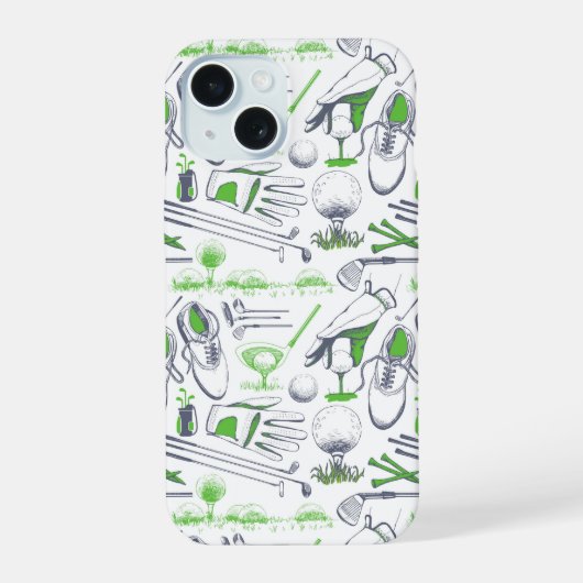 Green Golf Icons Motif (Verso)