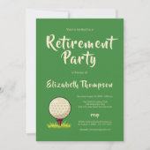 Green Golf Themed Retirement Party Invitation (Devant)