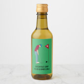 Green Golfer Putting Ball Wijn Etiket (Voorkant)