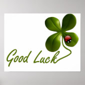 Green Good Luck Clover Ladybug St. Patrick's Day Poster (Voorkant)