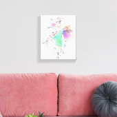 Green Gowned Engel Bringing Liefde en Vrede Canvas Afdruk (Insitu (Woonkamer))