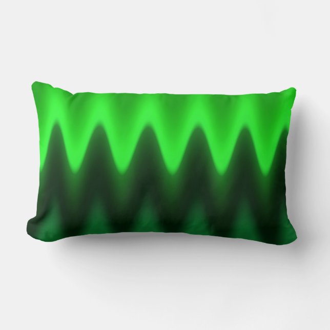 Green Gradient Chevron Kussen (Voorkant)