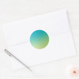 Green Gradient Circle Vignette Abstract Design Ronde Sticker