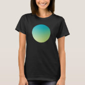 Green Gradient Circle Vignette Abstract Design T-shirt (Voorkant)