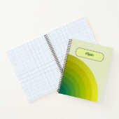 Green Gradient Spiral Notitieboek voor Werk (Binnen)