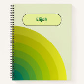 Green Gradient Spiral Notitieboek voor Werk (Voorkant)