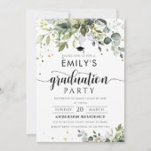 Green Graduation Party uitnodiging (Voorkant)