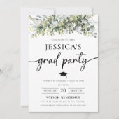 Green Graduation Party uitnodiging (Voorkant)