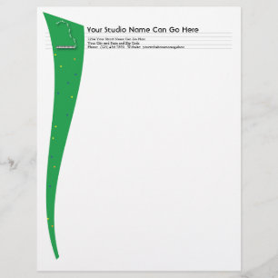 Green Grand Piano Letterhead Briefhoofd Ontwerp